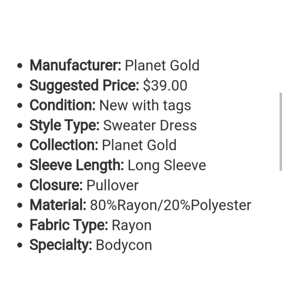 Planet Gold Dress - Picture 3 of 3